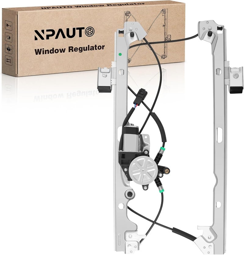 NPAUTO Front Driver Side Power Window Regulator with Motor fit for 2007 2008 2009 2010 2011 2012 2013 Chevy Silverado 1500 2500 3500 HD Avalanche Suburban Tahoe, GMC Sierra Yukon XL, Left, 741-442 - Image 1